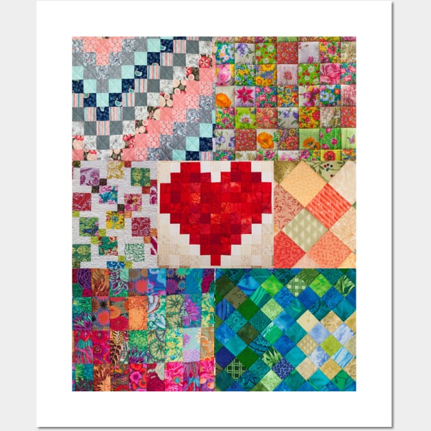 Quilted Love Wall Art by DadOfMo Designs